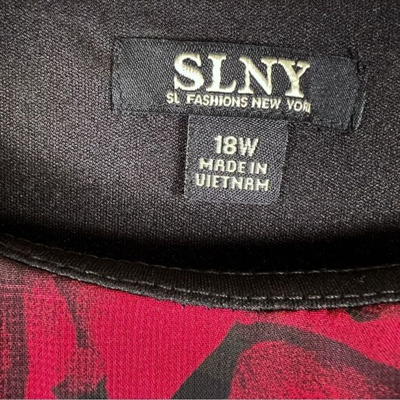 Floral Chiffon Cape Popover Sheath Dress Overlay Black Red Pink Knee Length 18W - Picture 11 of 16